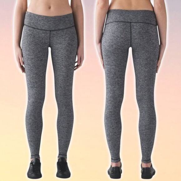 lululemon athletica Pants - LULULEMON Wunder Under Low-Rise Tight 28" Size 4 Heathered Black